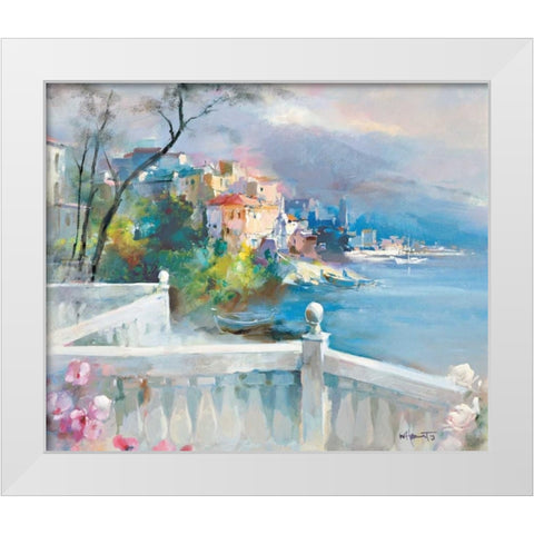 Staring at the distance White Modern Wood Framed Art Print by Haenraets, Willem