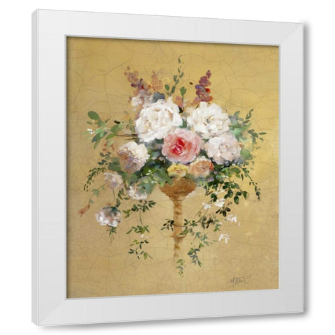 Shiny V White Modern Wood Framed Art Print by Haenraets, Willem