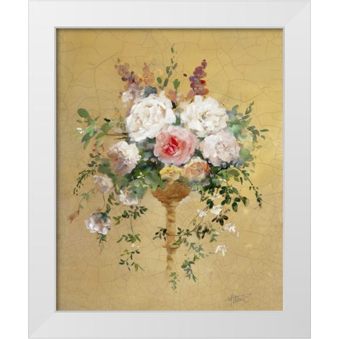 Shiny V White Modern Wood Framed Art Print by Haenraets, Willem