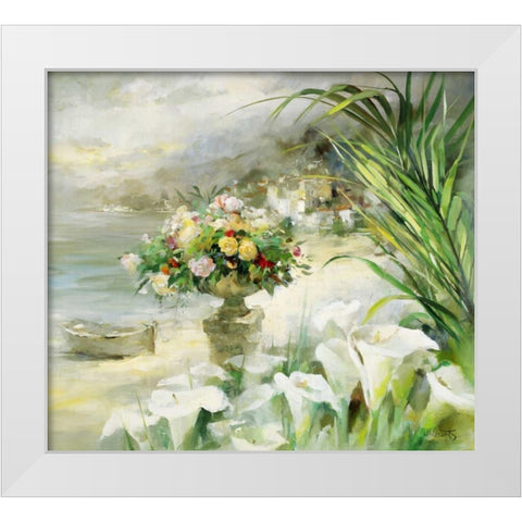 Shiny VII White Modern Wood Framed Art Print by Haenraets, Willem