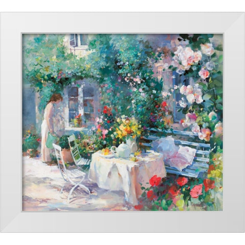 Romantico two White Modern Wood Framed Art Print by Haenraets, Willem
