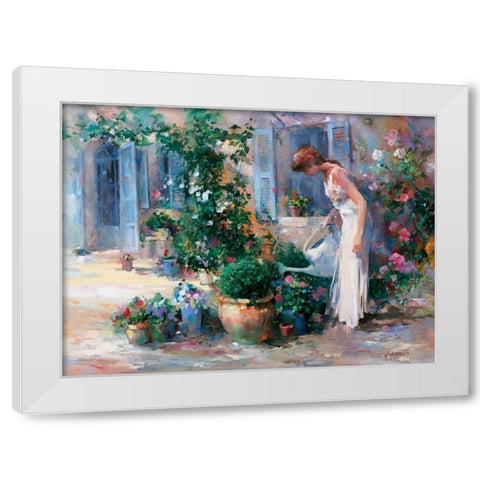 Romantico tres White Modern Wood Framed Art Print by Haenraets, Willem