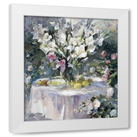 Shera White Modern Wood Framed Art Print by Haenraets, Willem