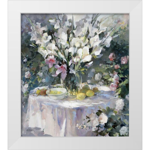 Shera White Modern Wood Framed Art Print by Haenraets, Willem