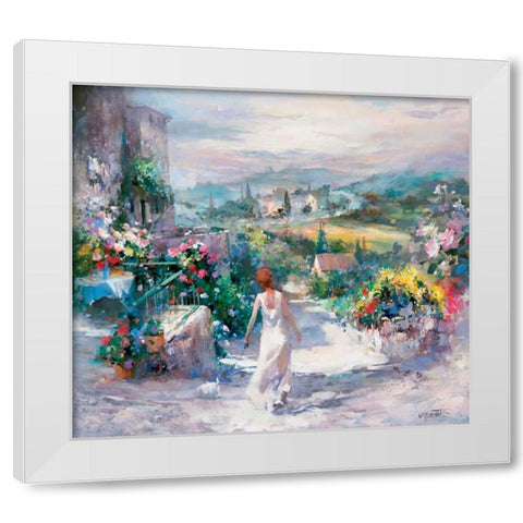 Gardin Tuni White Modern Wood Framed Art Print by Haenraets, Willem