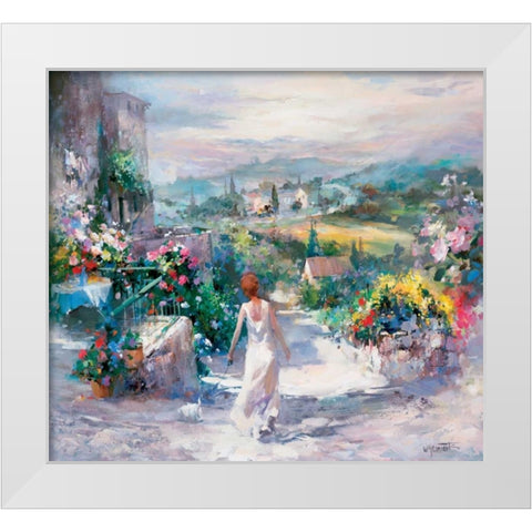 Gardin Tuni White Modern Wood Framed Art Print by Haenraets, Willem