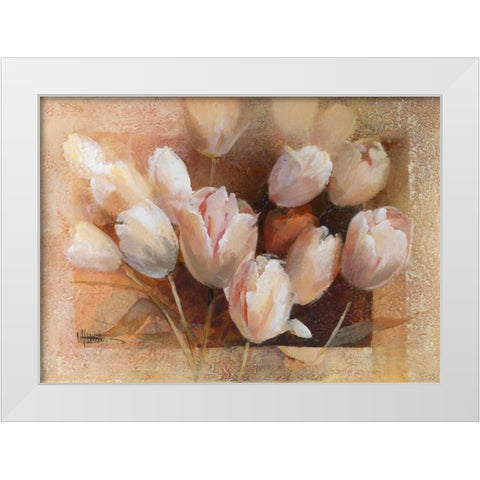 Theas tulips for you White Modern Wood Framed Art Print by Haenraets, Willem