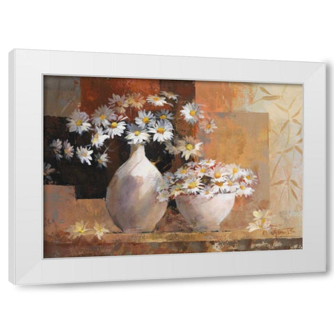 Vintage flowers I White Modern Wood Framed Art Print by Haenraets, Willem