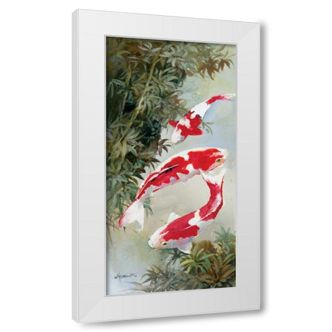 Koi 1 White Modern Wood Framed Art Print by Haenraets, Willem