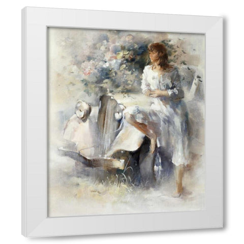 Nostalgi White Modern Wood Framed Art Print by Haenraets, Willem