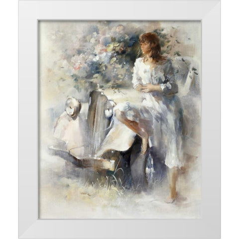 Nostalgi White Modern Wood Framed Art Print by Haenraets, Willem
