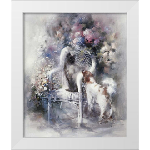 Friendship White Modern Wood Framed Art Print by Haenraets, Willem
