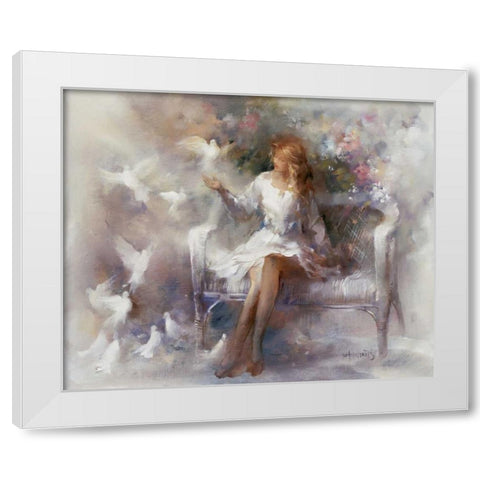 White dreams White Modern Wood Framed Art Print by Haenraets, Willem
