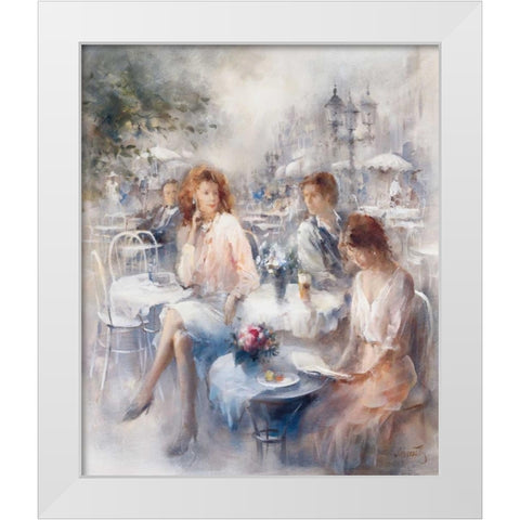 Terrace White Modern Wood Framed Art Print by Haenraets, Willem