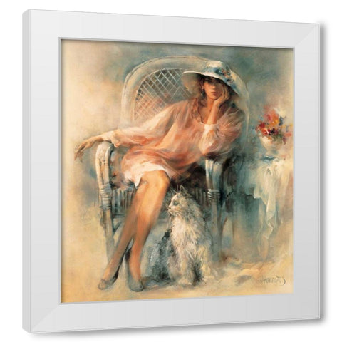 Double beauty White Modern Wood Framed Art Print by Haenraets, Willem