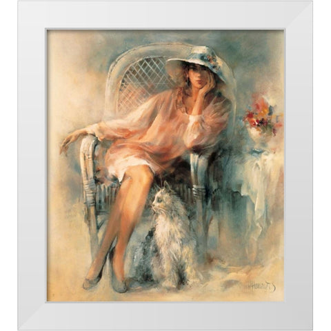 Double beauty White Modern Wood Framed Art Print by Haenraets, Willem