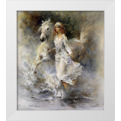 Cool breeze White Modern Wood Framed Art Print by Haenraets, Willem