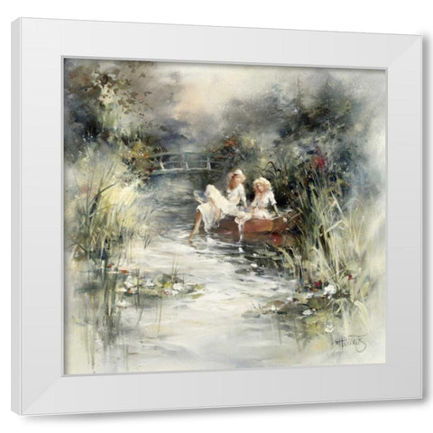 Springshine White Modern Wood Framed Art Print by Haenraets, Willem