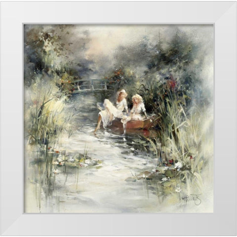 Springshine White Modern Wood Framed Art Print by Haenraets, Willem