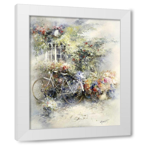 Blossom White Modern Wood Framed Art Print by Haenraets, Willem