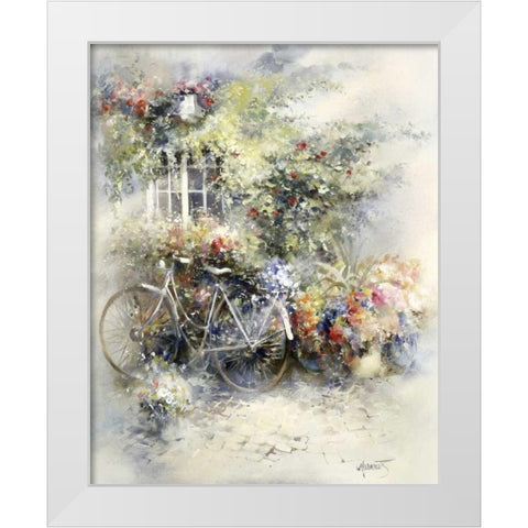 Blossom White Modern Wood Framed Art Print by Haenraets, Willem