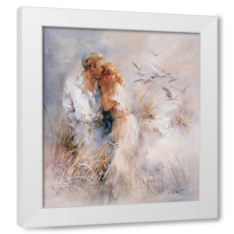 Close Harmony White Modern Wood Framed Art Print by Haenraets, Willem