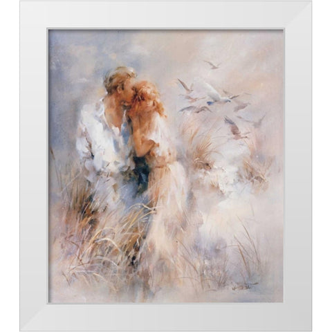Close Harmony White Modern Wood Framed Art Print by Haenraets, Willem