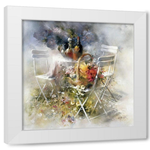 Invitation White Modern Wood Framed Art Print by Haenraets, Willem