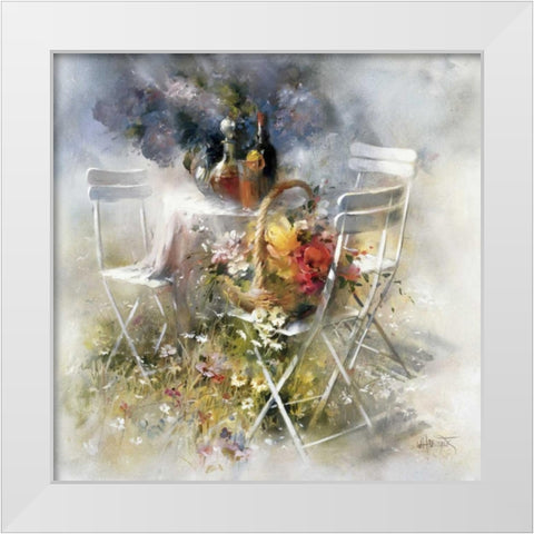 Invitation White Modern Wood Framed Art Print by Haenraets, Willem