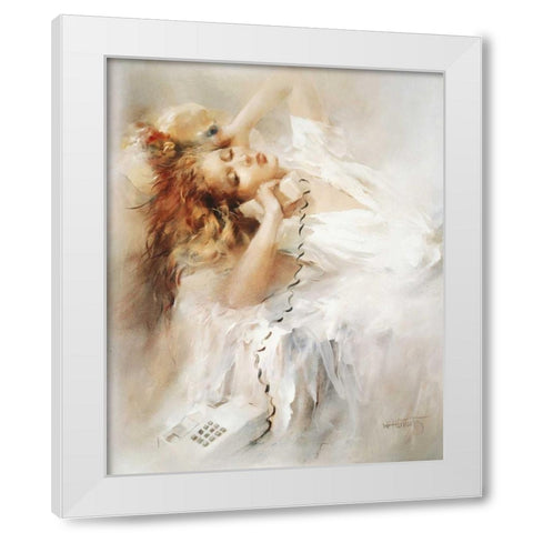 Hopeful White Modern Wood Framed Art Print by Haenraets, Willem