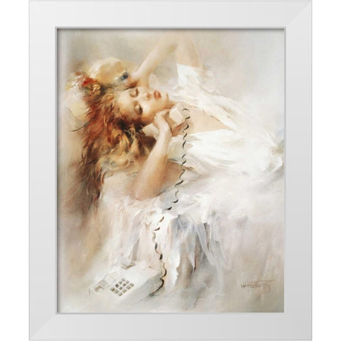 Hopeful White Modern Wood Framed Art Print by Haenraets, Willem