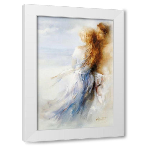 Together White Modern Wood Framed Art Print by Haenraets, Willem