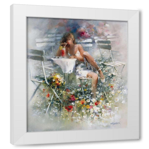 Aperitif White Modern Wood Framed Art Print by Haenraets, Willem