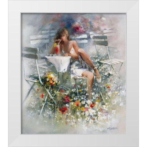 Aperitif White Modern Wood Framed Art Print by Haenraets, Willem