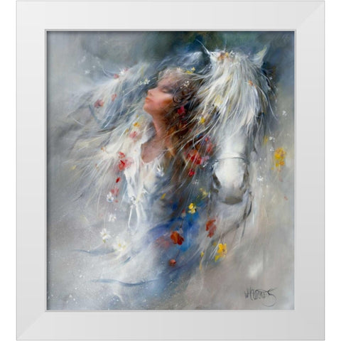 Thoughts White Modern Wood Framed Art Print by Haenraets, Willem