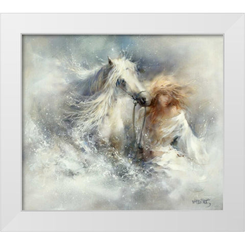 Scene in water White Modern Wood Framed Art Print by Haenraets, Willem