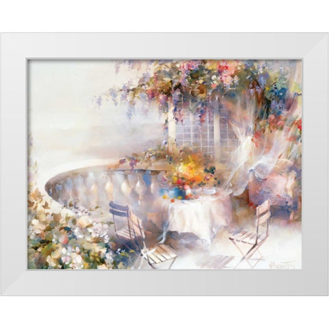 Serenade White Modern Wood Framed Art Print by Haenraets, Willem