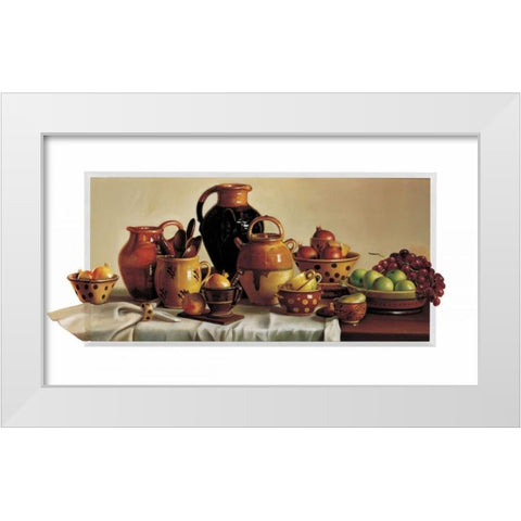 Back to history White Modern Wood Framed Art Print by Roelofs, Wouter