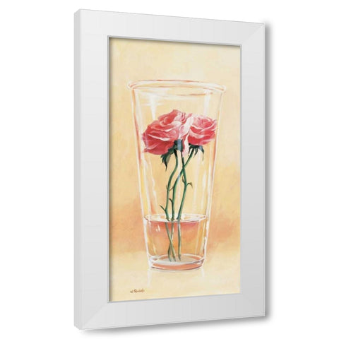 First rose of the season I White Modern Wood Framed Art Print by Roelofs, Wouter