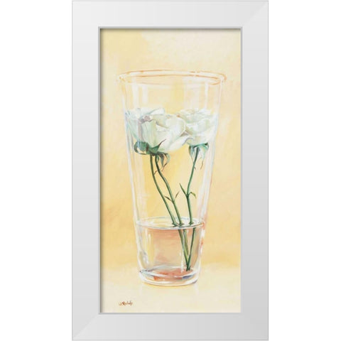 First rose of the season II White Modern Wood Framed Art Print by Roelofs, Wouter