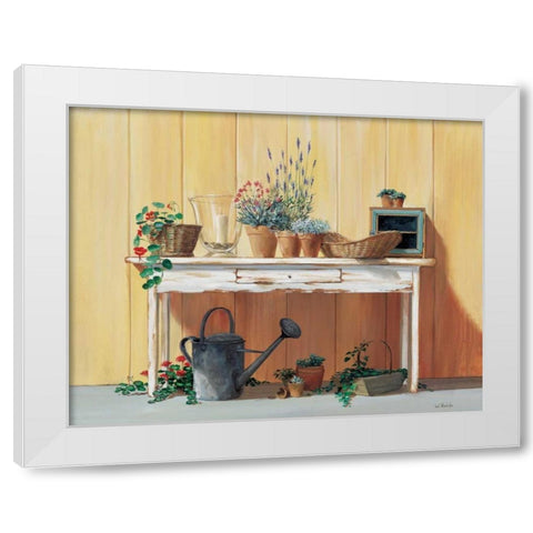 A gardens rewards White Modern Wood Framed Art Print by Roelofs, Wouter