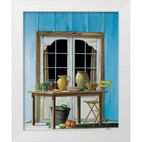 Looking forward to summer White Modern Wood Framed Art Print by Roelofs, Wouter