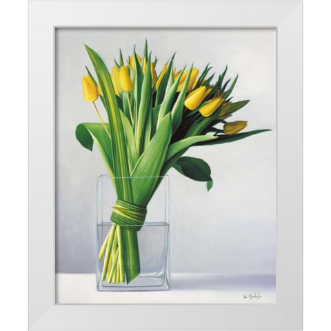 Classic vase White Modern Wood Framed Art Print by Roelofs, Wouter