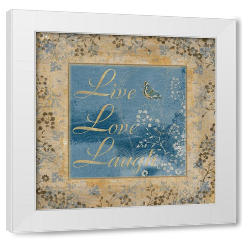 LIVE White Modern Wood Framed Art Print by Artique Studio