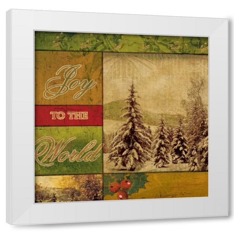 JOY TO THE WORLD II White Modern Wood Framed Art Print by Artique Studio