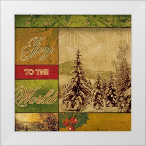 JOY TO THE WORLD II White Modern Wood Framed Art Print by Artique Studio