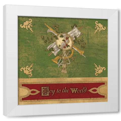 JOY TO THE WORLD White Modern Wood Framed Art Print by Artique Studio