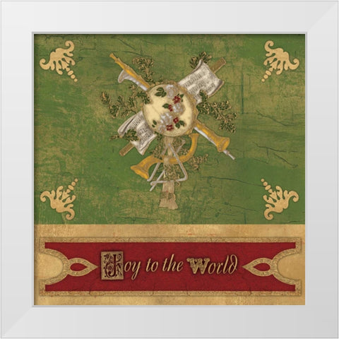 JOY TO THE WORLD White Modern Wood Framed Art Print by Artique Studio