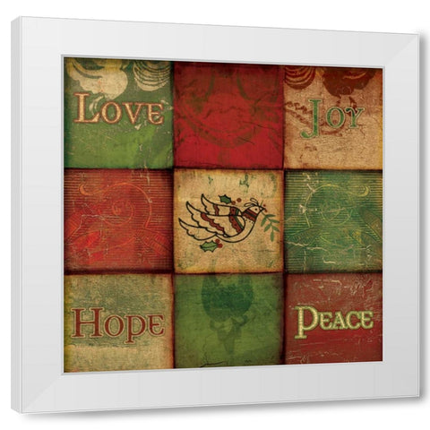 HOLIDAY JOY White Modern Wood Framed Art Print by Artique Studio