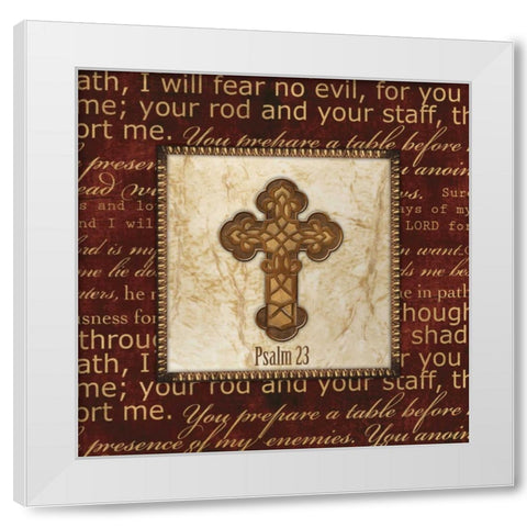 I WILL FEAR NO EVIL White Modern Wood Framed Art Print by Artique Studio